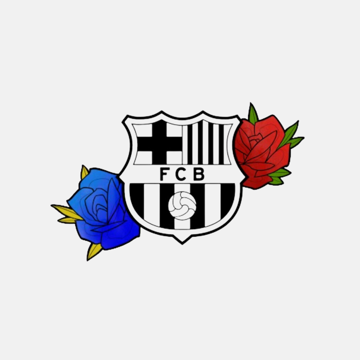 Tattoo blaugrana roses - Color