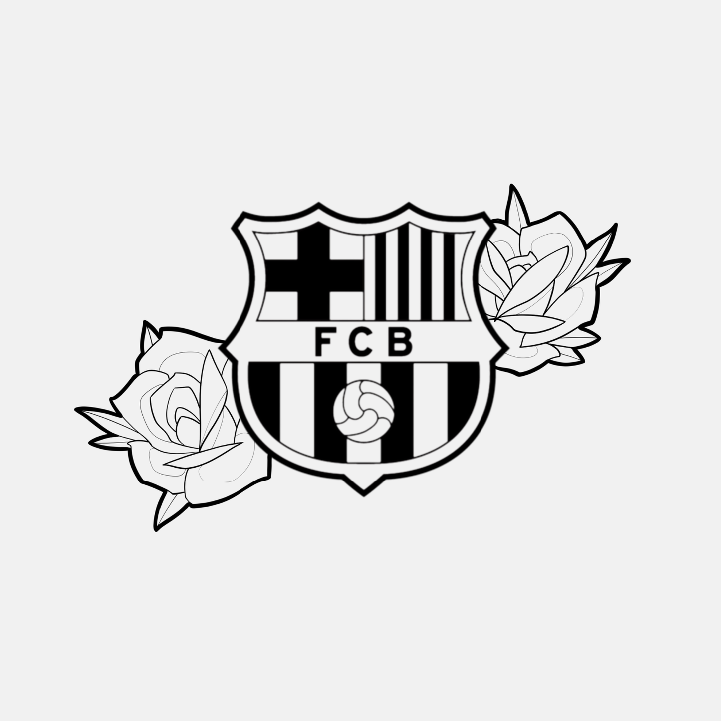 Tattoo blaugrana roses